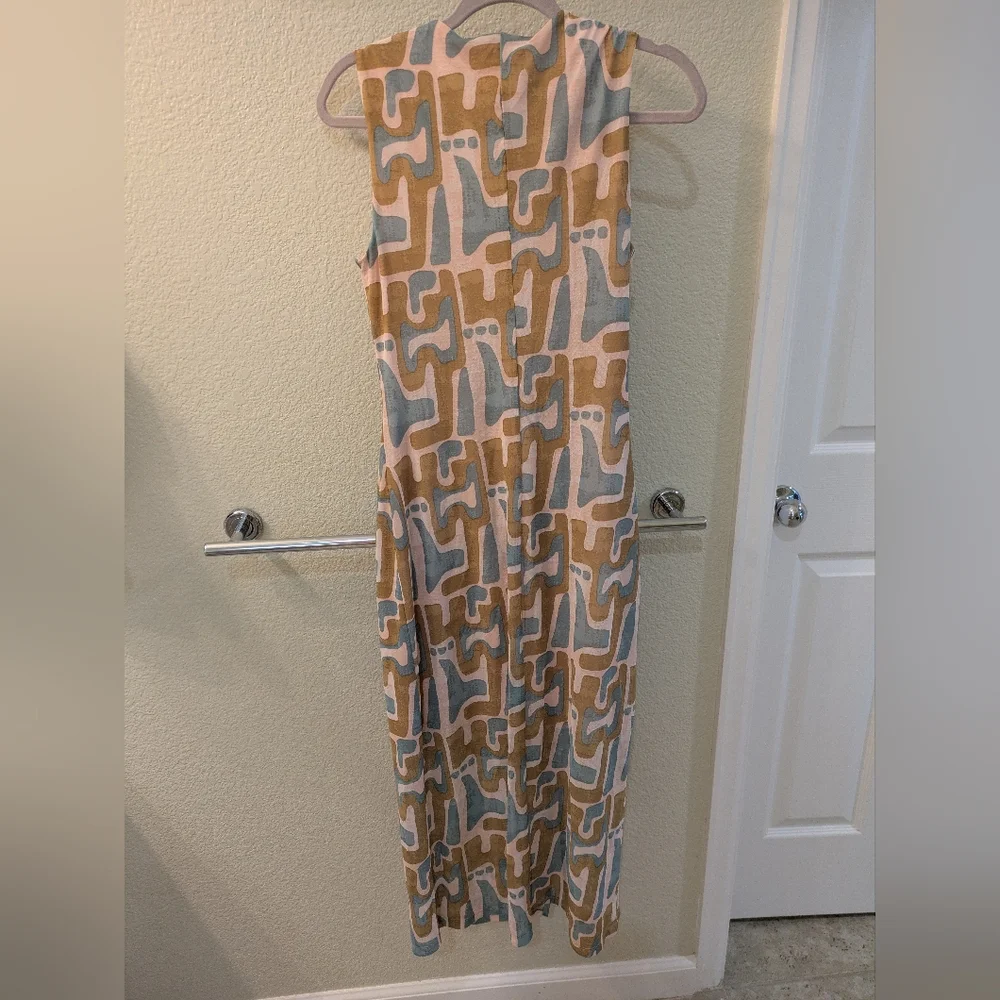 New - Anthropologie Stylish Geometric Print Dress - Picture 4 of 8